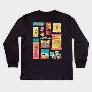 Asian Snacks Kids Long Sleeve T-Shirt